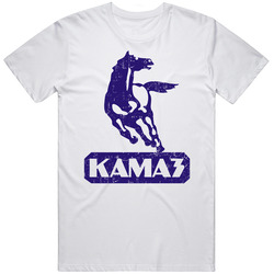 Kamaz Automobile Car Truck Motorcycle Auto Parts Cool Distressed Style Brand Logo Emblem Unisex Cotton Tee Classic T Shirt