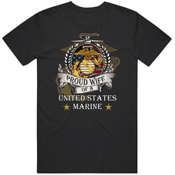 Wife Of A Marine - Proud Wife Of A United States Marine Unisex Cotton Tee Classic T Shirt