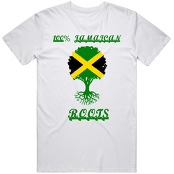 100% Jamaican Roots Jamaican Unisex Cotton Tee Classic T Shirt