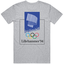 Lillehammer Winter 1994 Olypics Retro Logo World Olympiad Fan Unisex Cotton Tee Classic T Shirt