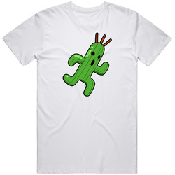 Final Fantasy - Cactuar White Unisex Cotton Tee Classic T Shirt