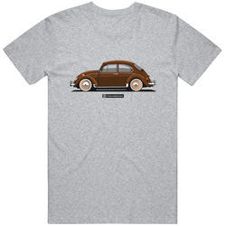 Unisex T-shirt Men Women Classic Brown Vw Beetle Vintage Car Tee S-5xl Unisex Cotton Tee Classic T Shirt