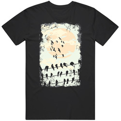 Birds On A Wire Unisex Cotton Tee Classic T Shirt