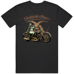 Zombie Biker Pin Unisex Cotton Tee Classic T Shirt