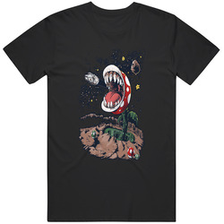 Super Mario World Piranha Plant Star Wars Spaceship In Space Funny Graphic  Parody Unisex Cotton Tee Classic T Shirt