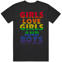 Girls Love Girls And Boys Panic! At The Disco Rainbow Unisex Cotton Tee Classic T Shirt
