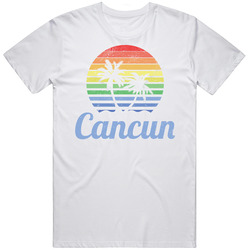 Cancun Vacation Mexico Spring Break Beach Distressed Unisex Cotton Tee Classic T Shirt