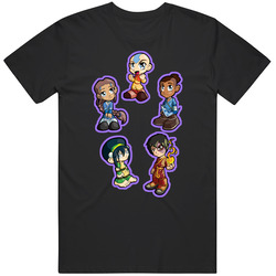 Avatar: The Last Airbender - Cute Black Unisex Cotton Tee Classic T Shirt
