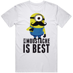 Minion t-shirt mustache tee despicable me Unisex Cotton Tee Classic T Shirt