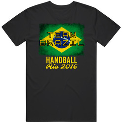 Brazil Handball Rio 2016 Olympic Team Flag Unisex Cotton Tee Classic T Shirt