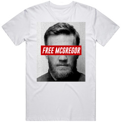 Free Conor Mcgregor 2018 Arrest Mugshot Unisex Cotton Tee Classic T Shirt