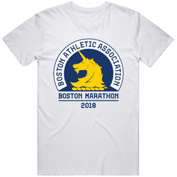 Boston Marathon Athletic Association Year 2018 Unisex Cotton Tee Classic T Shirt