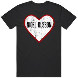Nigel Olsson Distressed Heart Drummer Band Music Fan Unisex Cotton Tee Classic T Shirt