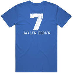 Jaylen Brown No.7 Boston Basketball Fan Worn Look Sports Unisex Cotton Tee Classic T Shirt