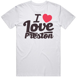 Preston I Love Boyfriend Girlfriend First Name Cool Valentines Unisex Cotton Tee Classic T Shirt