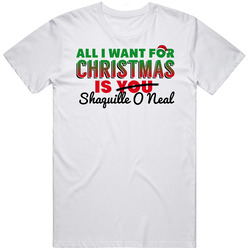Shaquille O Neal All I Want For Christmas Miami Basketball Unisex Cotton Tee Classic T Shirt