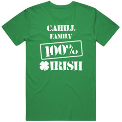 Cahill 100 Percent Irish Ireland Clover St Patricks Day Ireland Unisex Cotton Tee Classic T Shirt