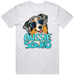 Australian Shepherd Dog T-shirt Aussie Tee Cartoon  Unisex Cotton Tee Classic T Shirt