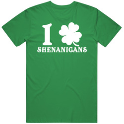 I Love Shenanigans Funny Irish Shamrock St Paddy's Day Unisex Cotton Tee Classic T Shirt