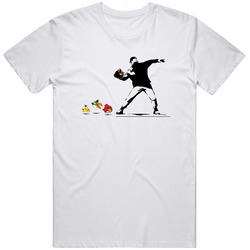 Banksy Angry Bird Thrower Unisex Cotton Tee Classic T Shirt