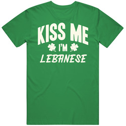 Kiss Me I'm Lebanese Proud Patriotic Nationality Unisex Cotton Tee Classic T Shirt