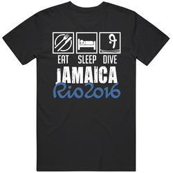 Eat Sleep Dive Diving Jamaica Rio 2016 Summer Olympic Team Unisex Cotton Tee Classic T Shirt