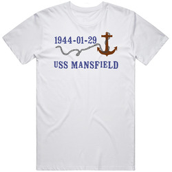 Uss Mansfield 16100 Anchor Navy Ship Unisex Cotton Tee Classic T Shirt