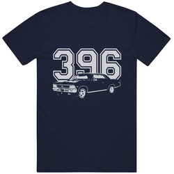 1966 Chevelle Three Quarter Angle View With Engine Size Dark Color Unisex Cotton Tee Classic T Shirt