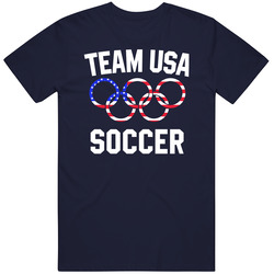 Team Usa Soccer Olympics Event Patriotic Rings Unisex Cotton Tee Classic T Shirt