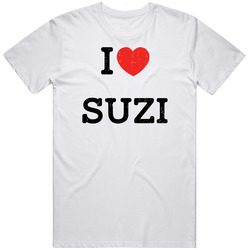 I Love Heart Suzi First Name Worn Look Unisex Classic T Shirt