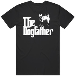Akita Custom Dog Breed The Dogfather Black Unisex Classic T Shirt