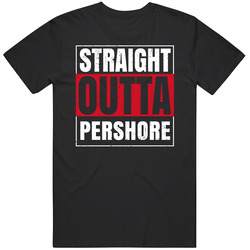 Straight Outta Pershore England City Grunge Parody Unisex Classic T Shirt