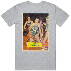 Bob Cousy 1957 Retro Sports Basketball Collectors Card Fan Worn Look Unisex Classic T Shirt