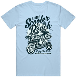 T-Shirt Riding Scooter On The Beach Enjoy The Ride Size S-6XL Unisex Classic T Shirt