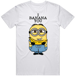 I love banana t-shirt funny minions tee despicable me Unisex Cotton Classic T Shirt