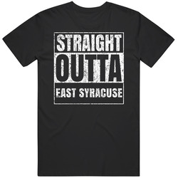 Straight Outta East Syracuse City Grunge Worn Look Parody Unisex Cotton Classic T Shirt