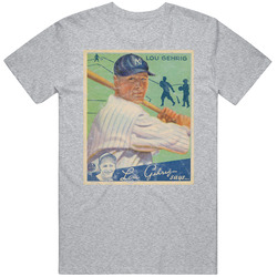 Lou Gehrig 1934 Retro Sports Baseball Collectors Card Fan Worn Look Unisex Cotton Classic T Shirt
