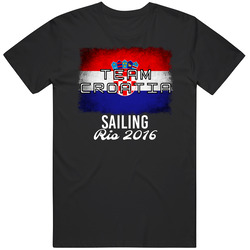 Croatia Sailing Rio 2016 Olympic Team Flag Unisex Cotton Classic T Shirt