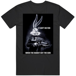 Bugs Bunny With The Machine Gun Unisex Cotton Classic T Shirt