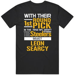 Leon Searcy 1992 1st Round Tackle Miami Fl Pittsburgh Football Draft Unisex Cotton Classic T Shirt