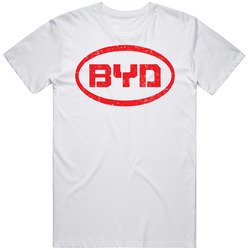 Byd Auto Automobile Car Motorcycle Parts Cool Distressed Style Brand Logo Emblem Unisex Cotton Classic T Shirt