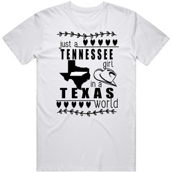 Tennessee Girl In A Texas World Hometown State Pride Unisex Cotton Classic T Shirt