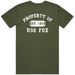 Property Of Uss Fox Established 1919 Us Navy Unisex Cotton Classic T Shirt