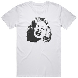 Marilyn Monroe Laughing Faded Look Unisex Cotton Classic T Shirt