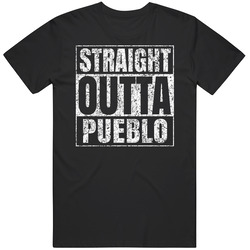 Straight Outta Pueblo Distressed Look City Grunge Cool Unisex Cotton Classic T Shirt