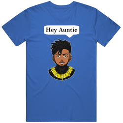 Hey Auntie The Panther King Blue Unisex Cotton Classic T Shirt