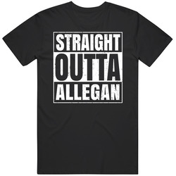 Straight Outta Allegan Michigan City Compton Parody Grunge Unisex Cotton Classic T Shirt