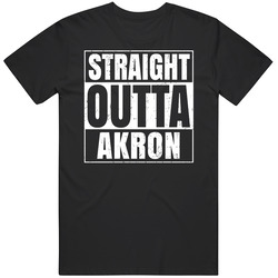 Straight Outta Akron New York City Compton Parody Grunge Unisex Cotton Classic T Shirt