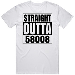 Straight Outta 58008 Barney North Dakota Compton Parody Unisex Cotton Classic T Shirt