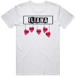 Iliana Loving Caring Kind Special Awesome Hearts Personalized Unisex Cotton Classic T Shirt
